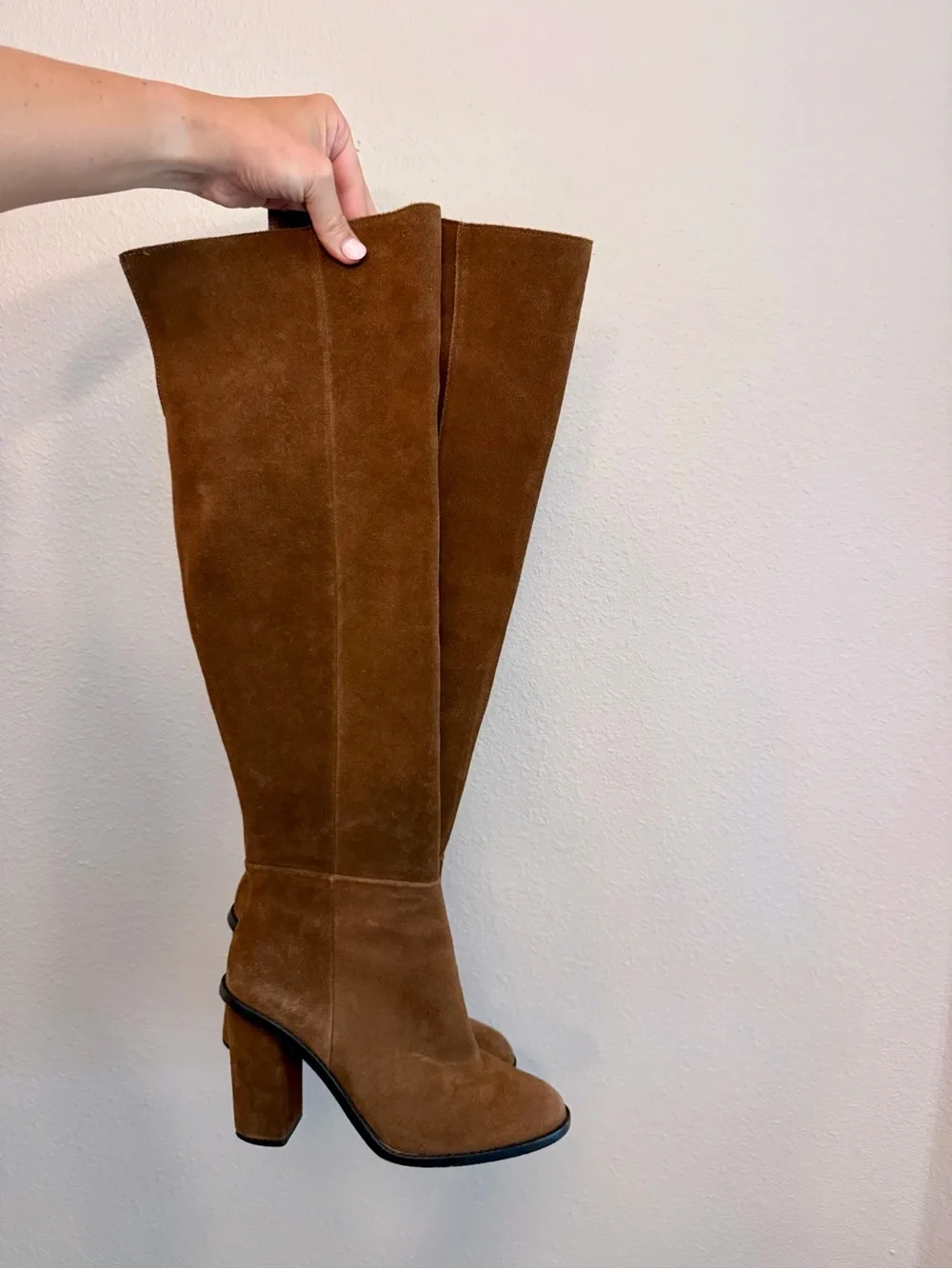Gianni Bini Women's Tall Suede Brown Knee-High Boots 8.5